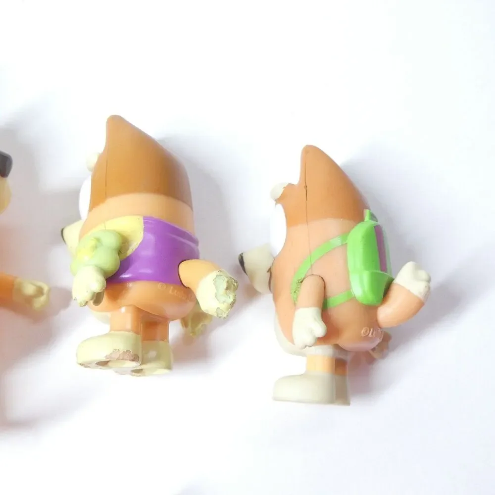 Bluey Action Figures Lot Bingo + Chilli Mom Lot of 7